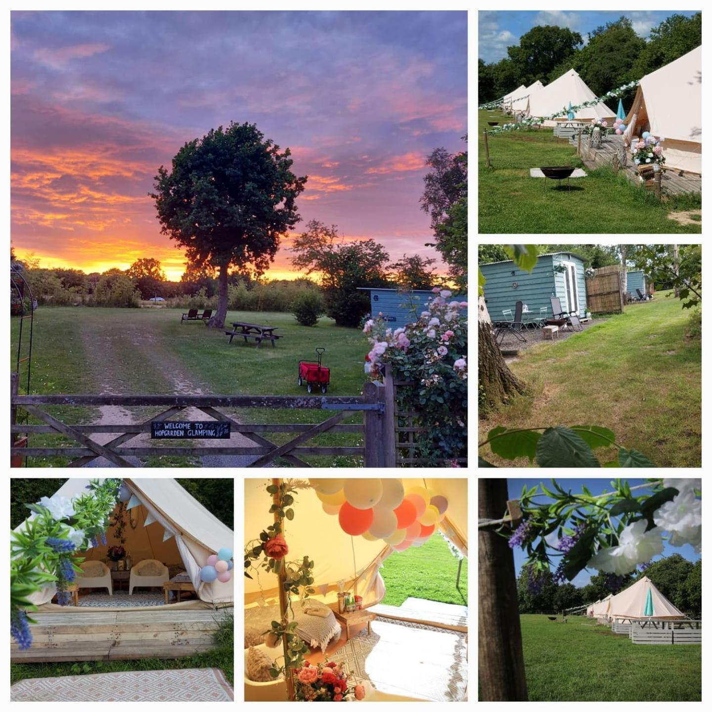 Hopgarden Glamping - Luxury 6M Bell Tent Wadhurst Екстериор снимка